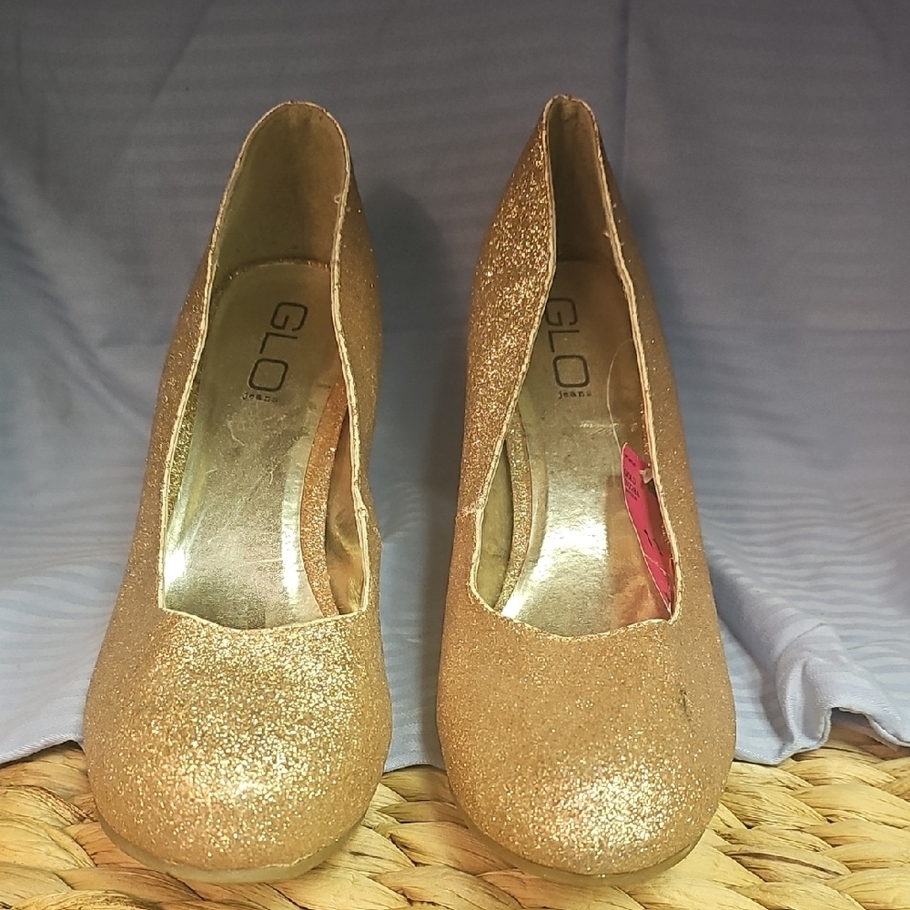GLO Jeans Sparkling Gold Women's Heels
